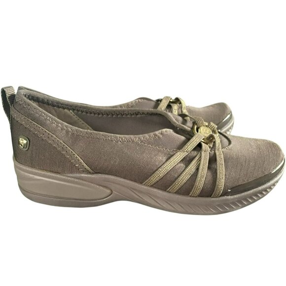 Bzees Womens Washable Slip-On Flats With Stretch Fabric & Decorative Straps In T - Picture 4 of 7